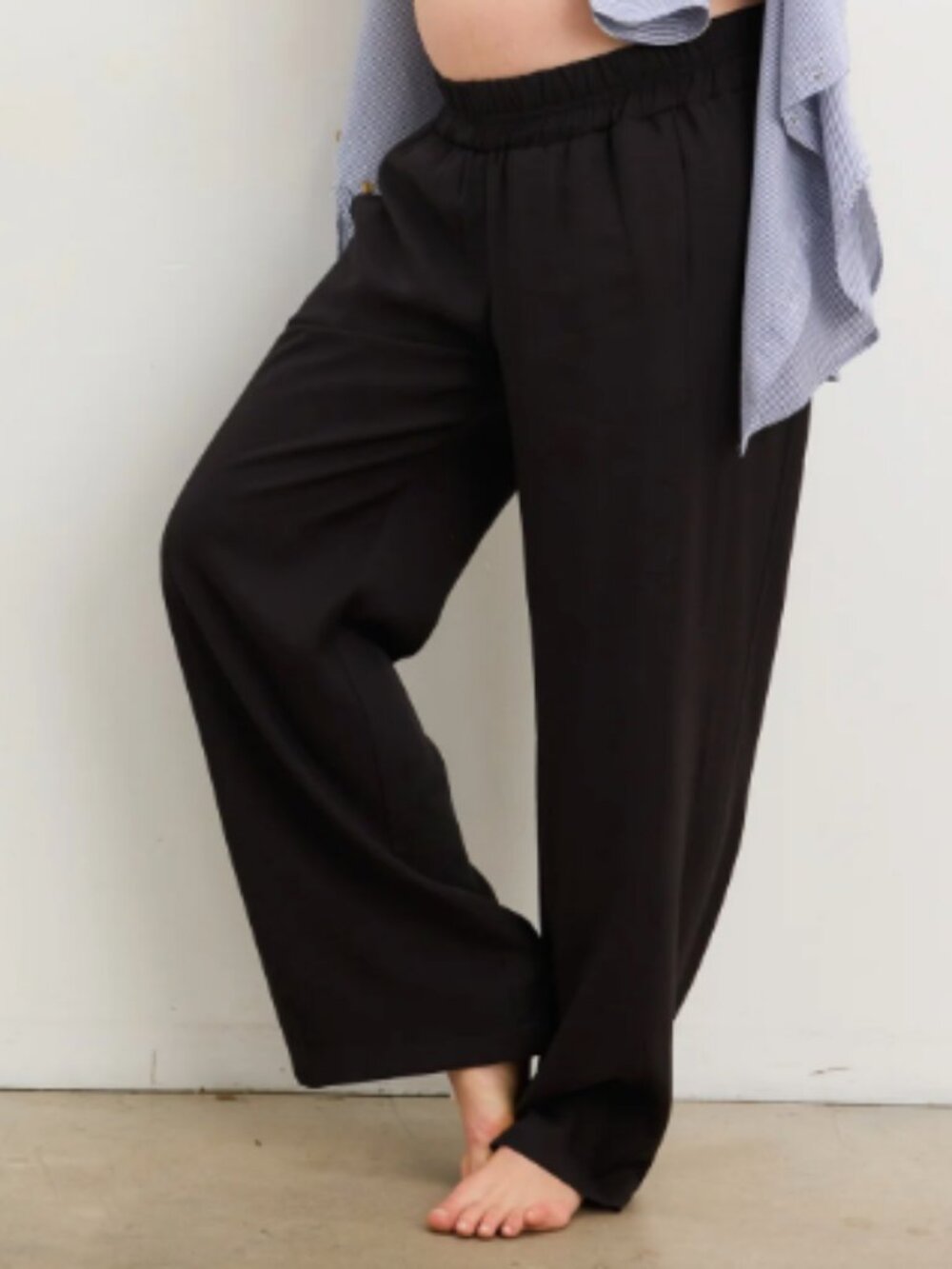 HATCH Soft Tailored Pull On Trouser Pant Black 3 Large